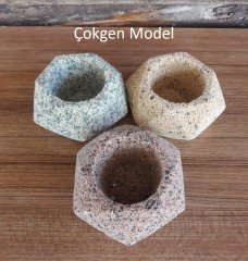 Sukulent-Kaktüs İçin Doğal Renkli Kayaç Saksı