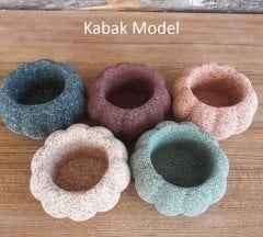Sukulent-Kaktüs İçin Doğal Renkli Kayaç Saksı