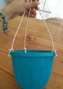 Askı Sepet Saksı Makreme Sarkan Saksı-Renkli-2 Litre