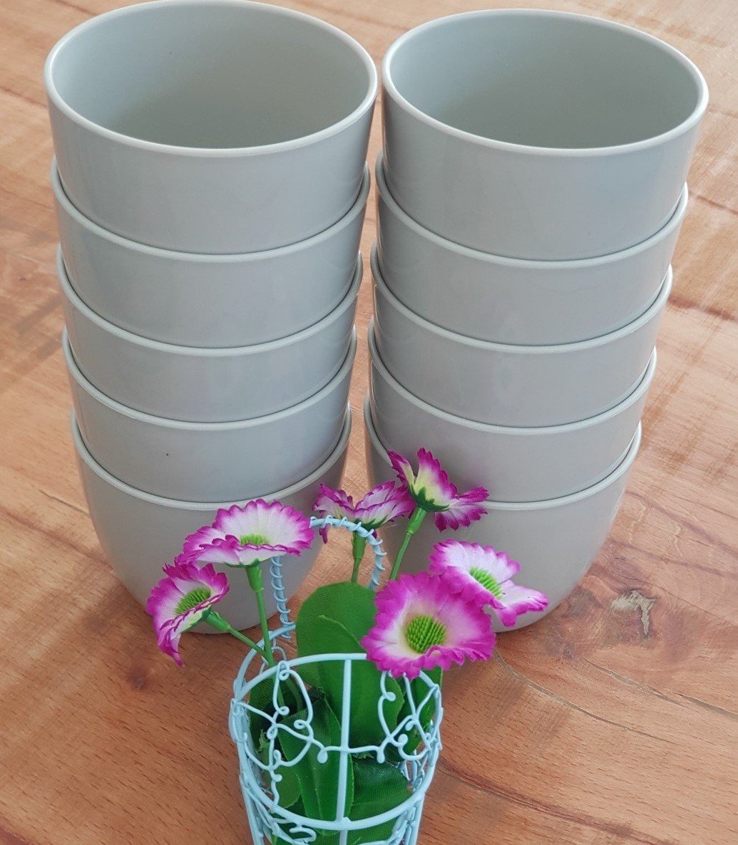 10 Adet Dekoratif Kaktüs-Sukulent Saksısı  82x70 mm